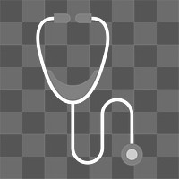 Doctor's stethoscope png sticker, healthcare illustration, transparent background