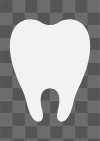 Tooth png sticker, dentist illustration, transparent background