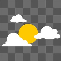 Weather png sticker, funky design, transparent background