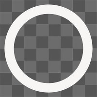 Ring circle png sticker, white geometric shape on transparent background