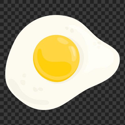 Fried egg png collage element