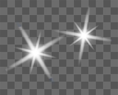 White sparkles png effect, transparent background