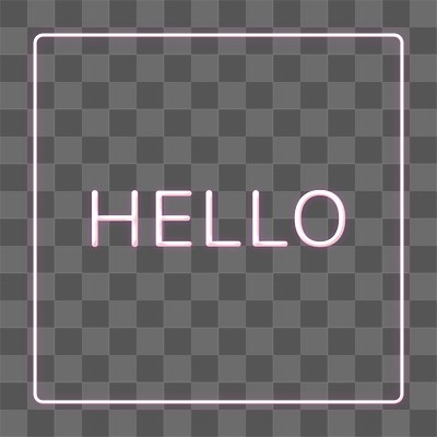 Neon Frame Hello Wednesday Border Text Images