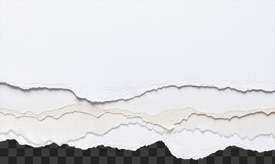 Ripped paper border mockup png handmade background