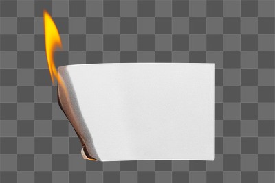 Burning paper png, white blank | Premium PNG Sticker - rawpixel