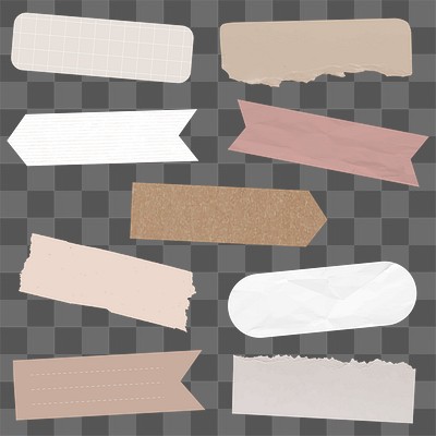 Free Vector  Goodnotes stickers vector element, brown washi tape