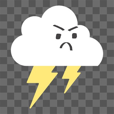 angry storm cloud clipart