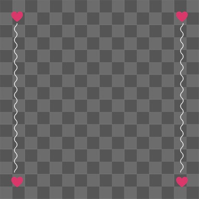 Valentine&#39;s day png frame, transparent background