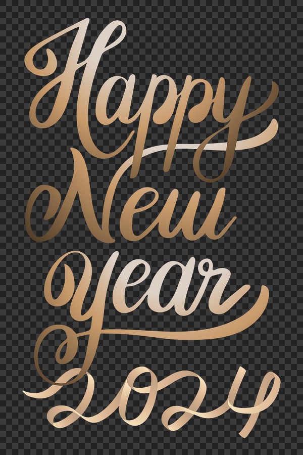 Happy new year 2024 png Free PNG Sticker rawpixel