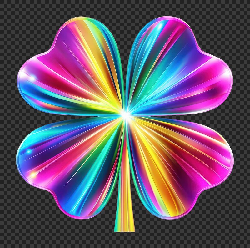 PNG Clover leaf shape graphics vibrant art.