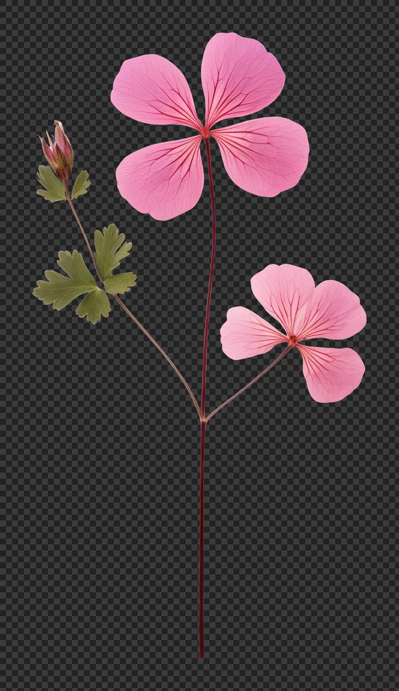 PNG Real Pressed a Geranium flower geranium petal.