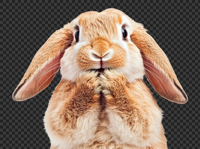 PNG Surprised Rabbit isolated rabbit animal bunny.
