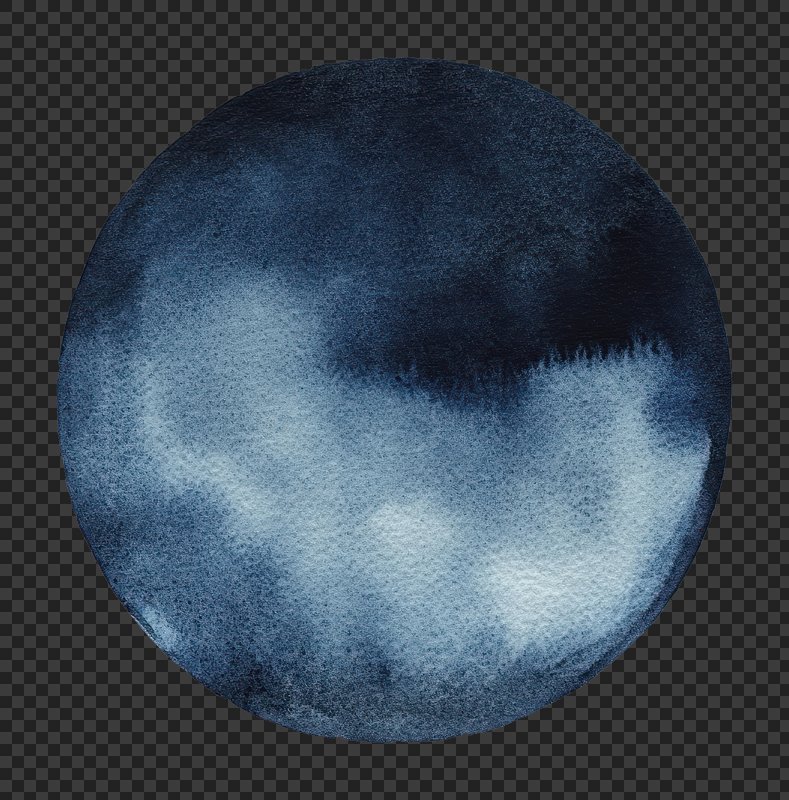 PNG Dark blue and gray watercolor flat circle art astronomy outdoors.