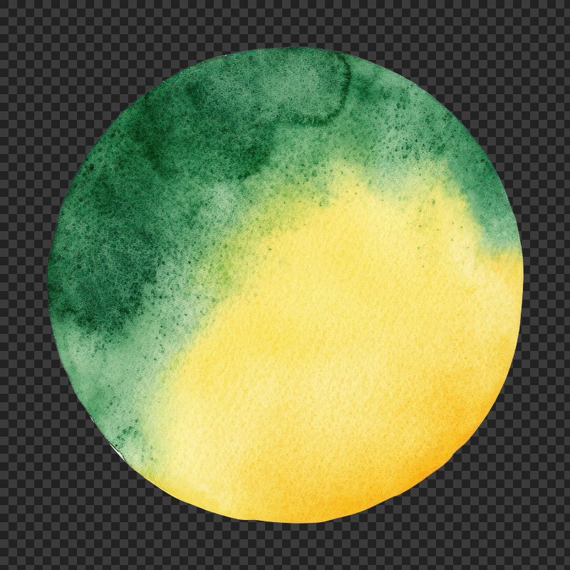 PNG Dark yellow and green watercolor flat circle art astronomy outdoors.