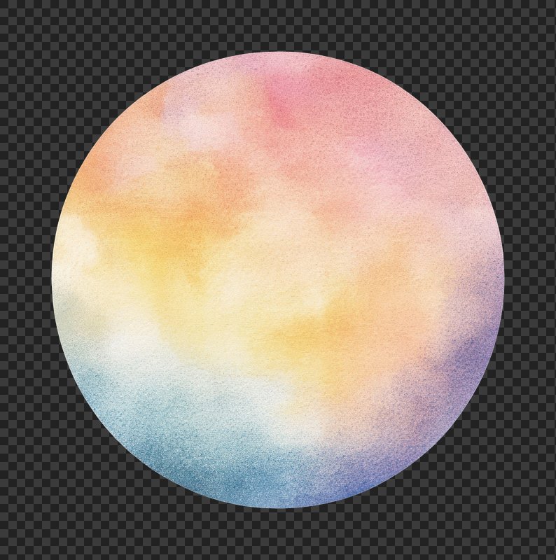 PNG Pastel watercolor flat circle background art illustration.