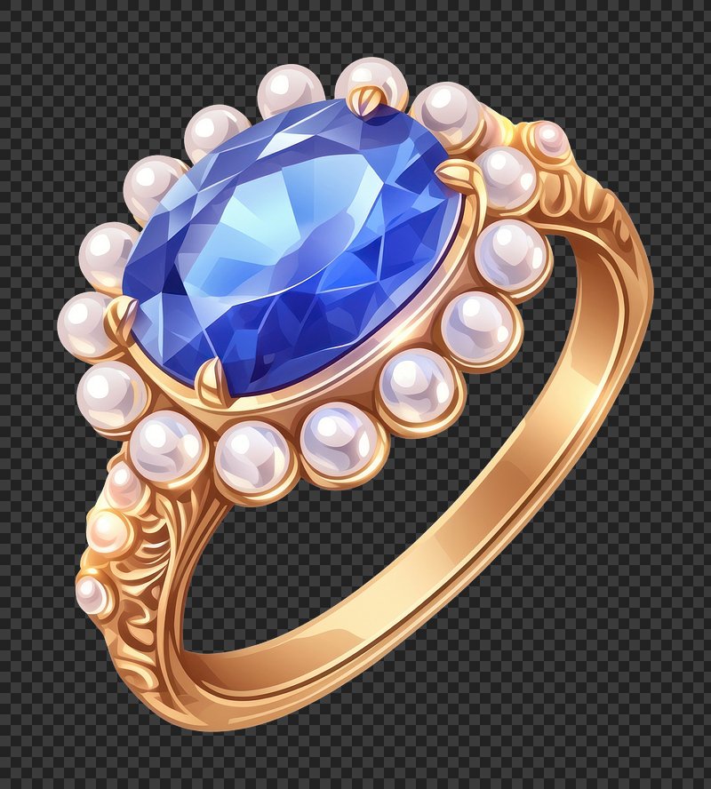 PNG Gold ring with a luxury light blue oval blue sapphire jewelry gemstone elegant.