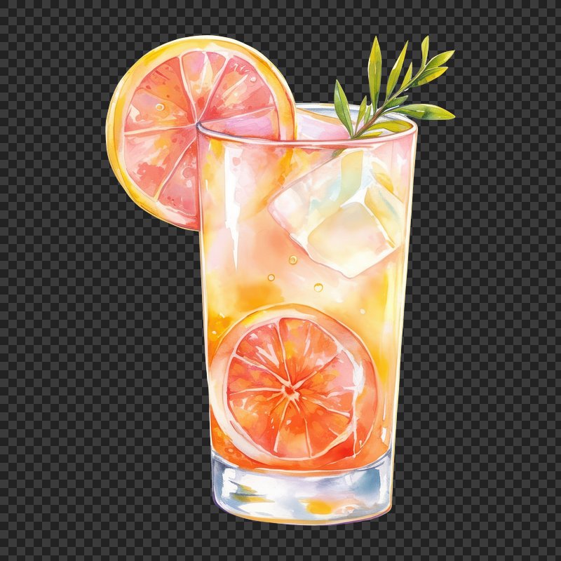 PNG Paloma drink illustration grapefruit.