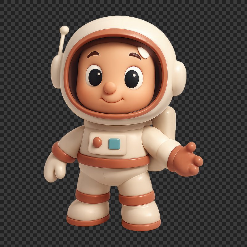 PNG Cute cartoon astronaut character