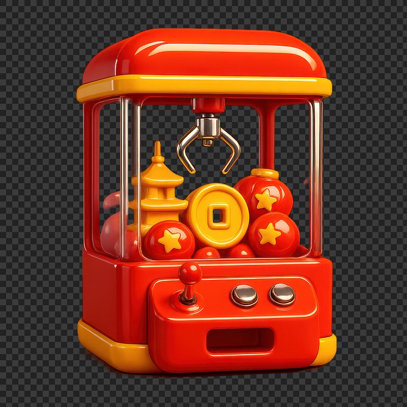 PNG Cute claw machine illustration | Free PNG - rawpixel