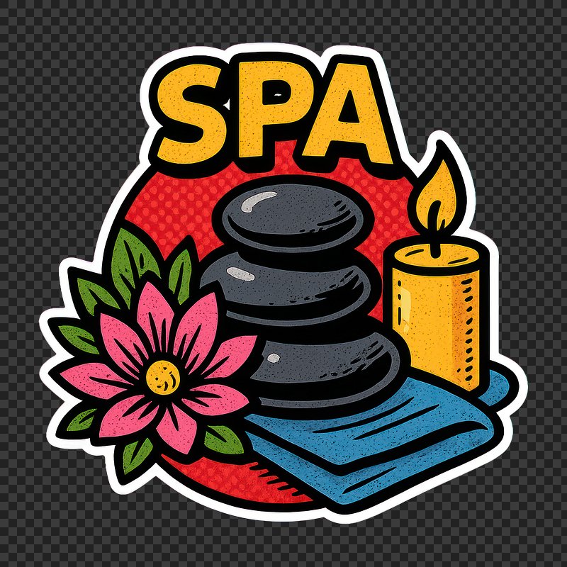 Relaxing spa therapy illustration.