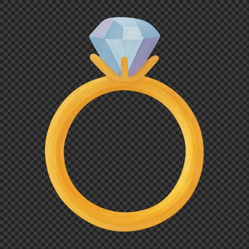 PNG Elegant diamond engagement ring illustration.