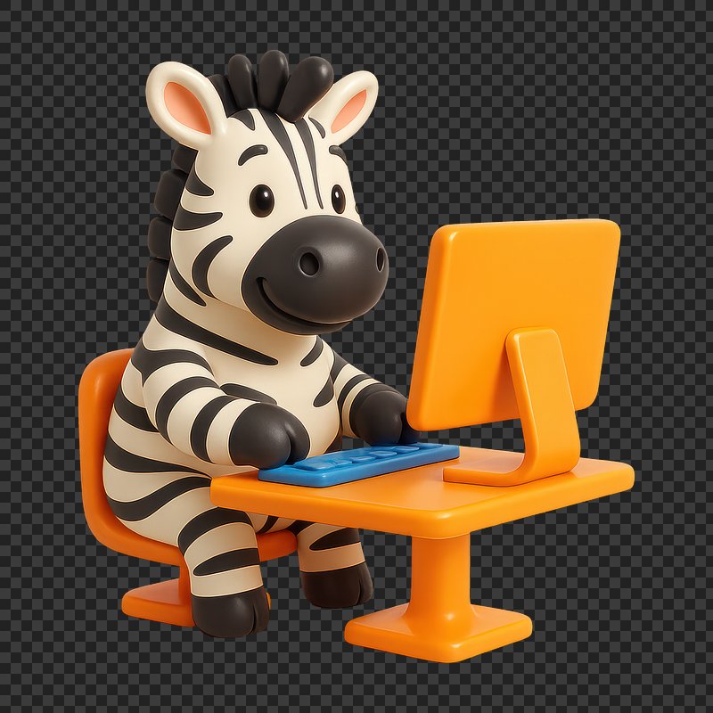 PNG Zebra cartoon computer fun