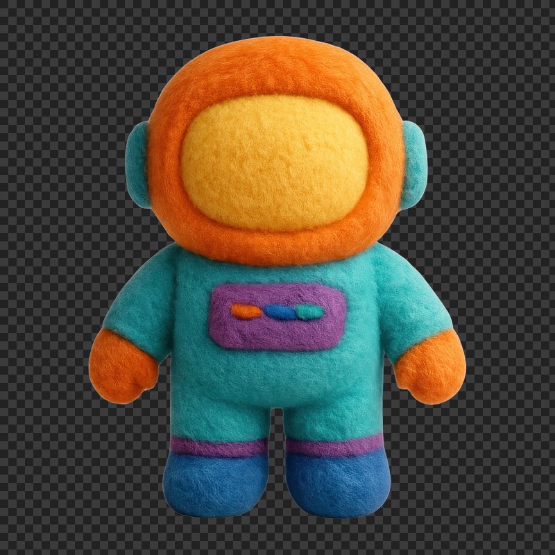 PNG Colorful felt astronaut toy
