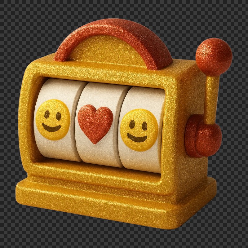 PNG Joyful slot machine illustration