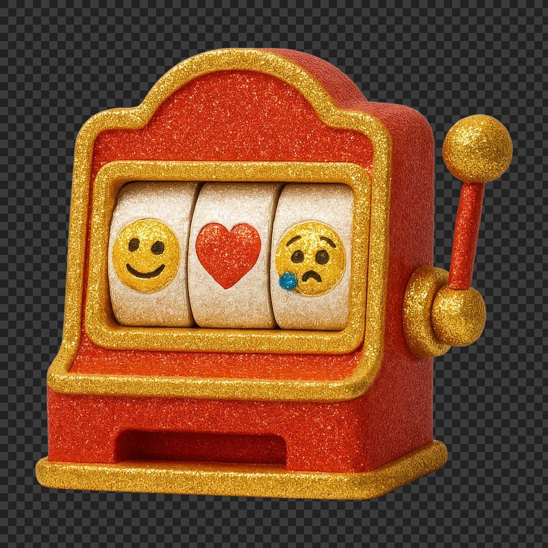 PNG Emotional slot machine illustration