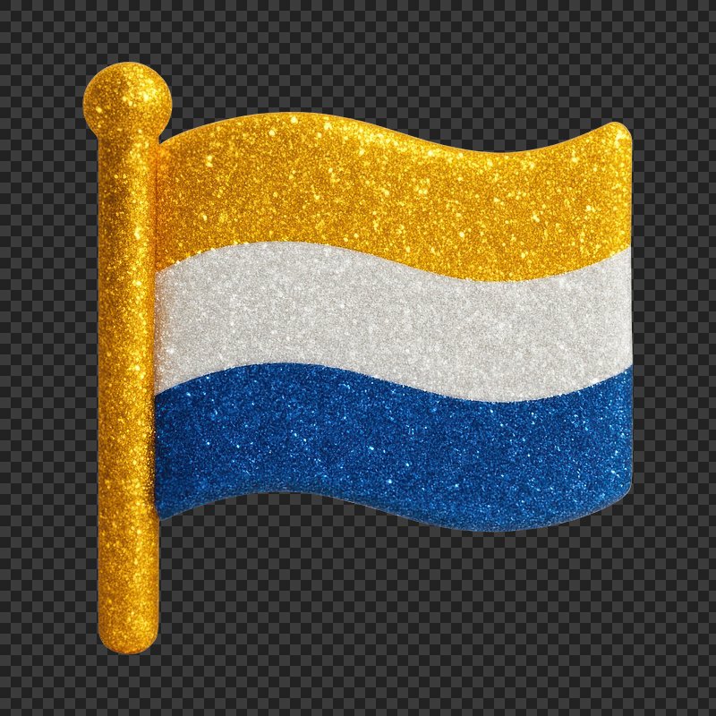 PNG Glittery tricolor flag icon