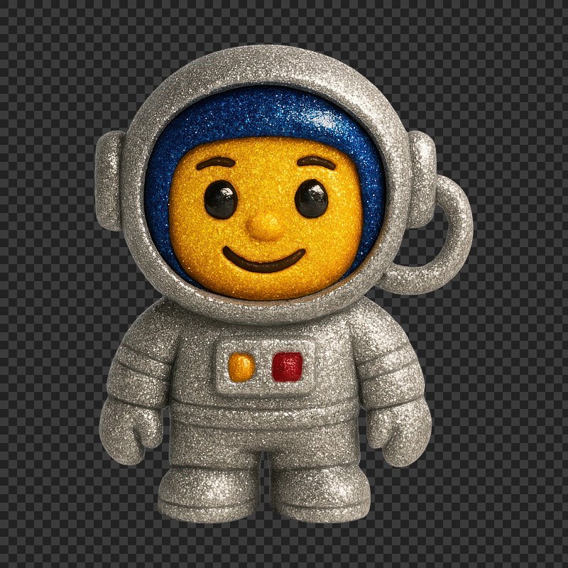 PNG Cute glittery astronaut figurine