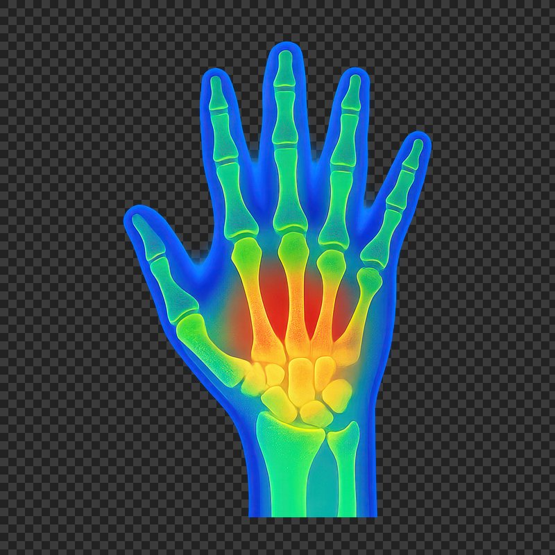 PNG Colorful thermal hand x-ray