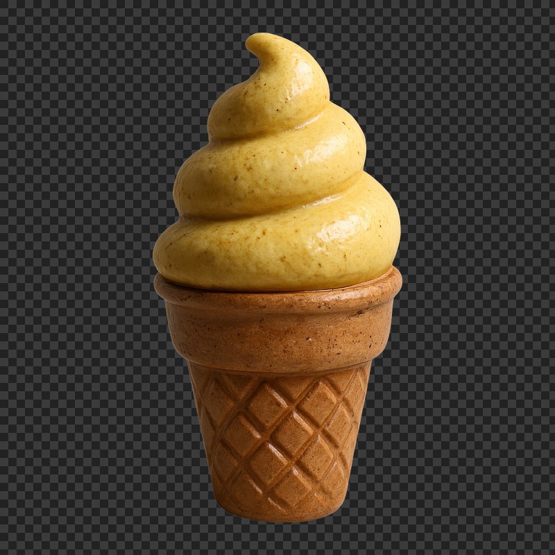 PNG Delicious creamy ice cream cone.