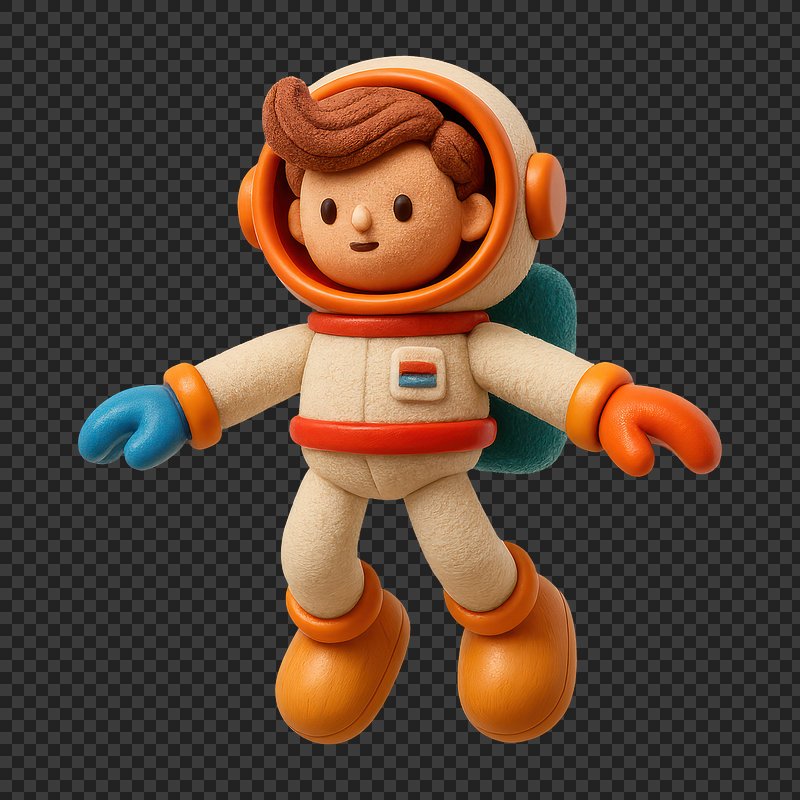 PNG Cute astronaut floating space