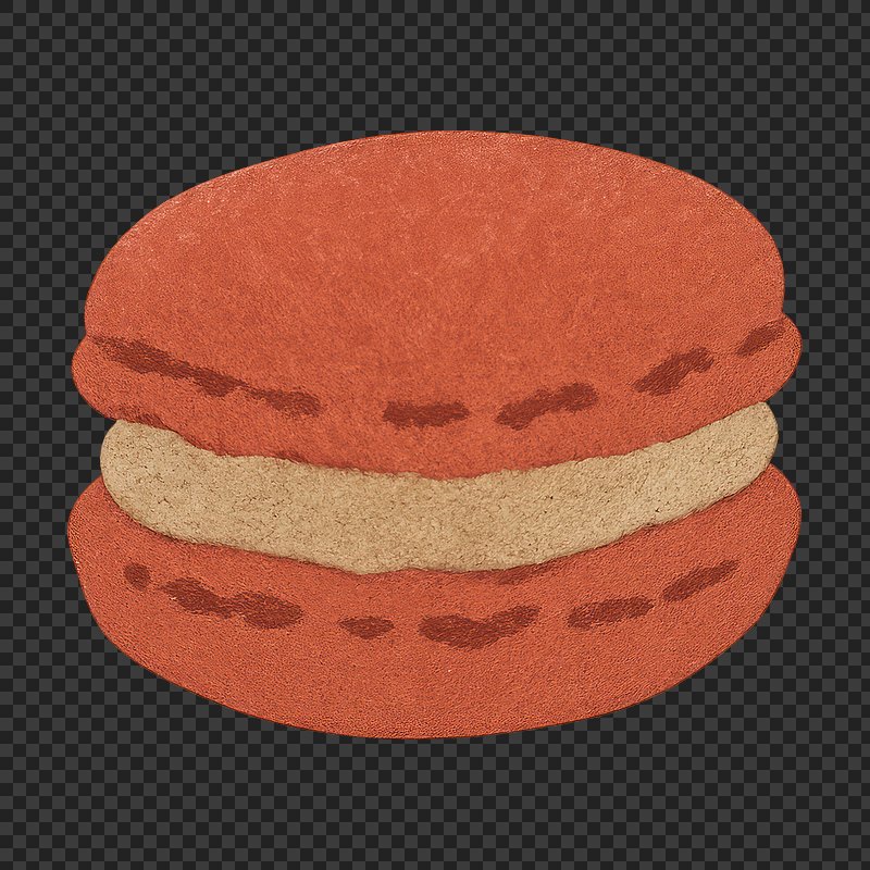 PNG Delicious macaron dessert illustration.