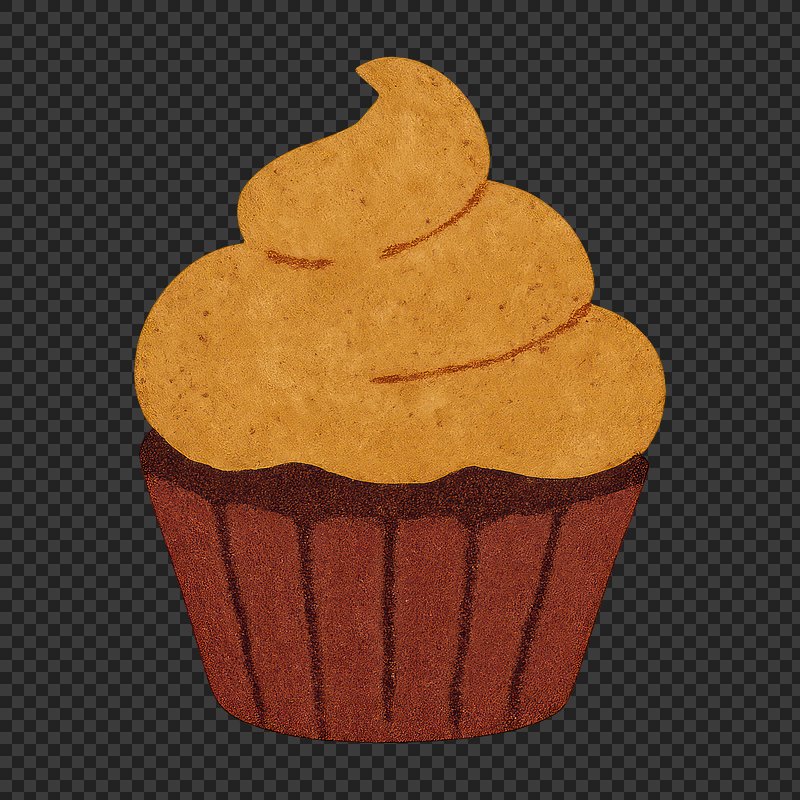 PNG Delicious cupcake illustration art.