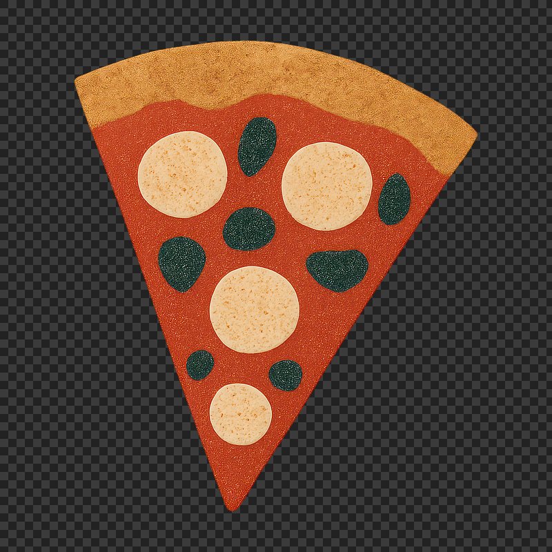 PNG Delicious pepperoni pizza slice illustration.