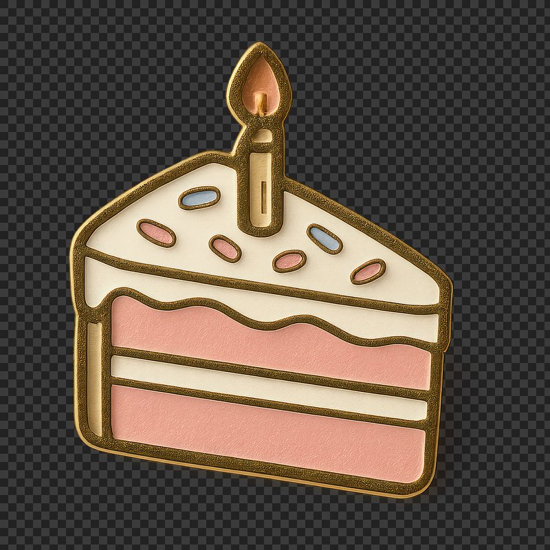 PNG Colorful cake slice illustration