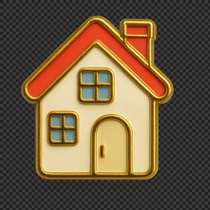 PNG Colorful cartoon house icon