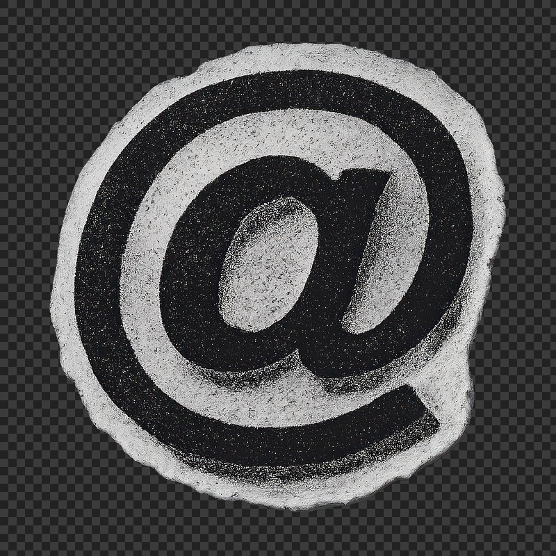 PNG Textured stone email symbol