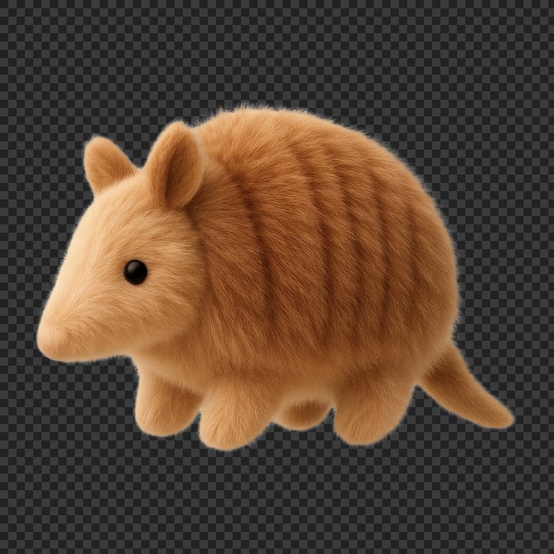 PNG Cute fluffy armadillo illustration