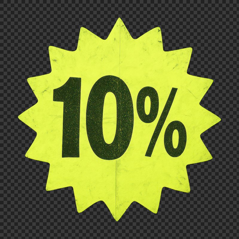 PNG Bright discount starburst badge