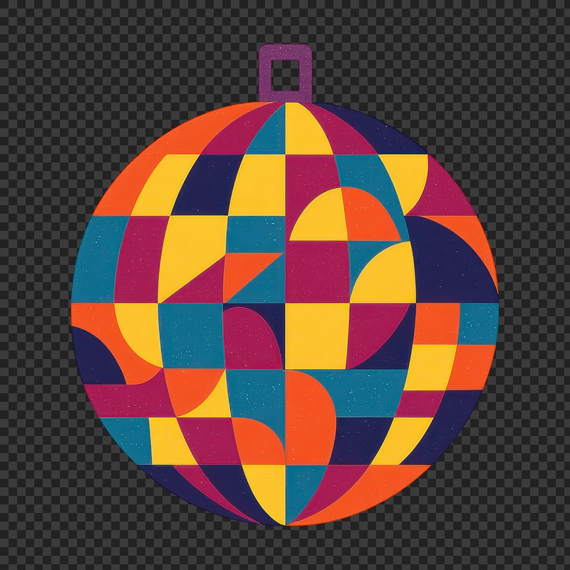 PNG Colorful geometric ornament illustration.