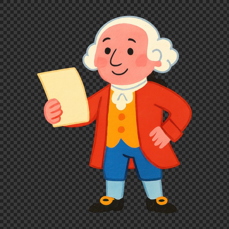 PNG Cartoon historical figure illustration.
