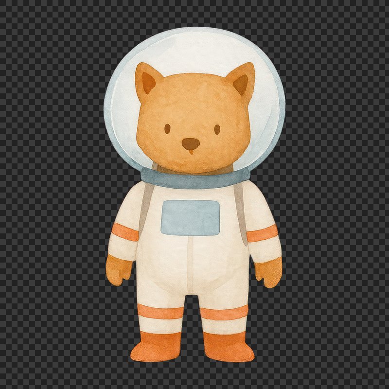 PNG Cute astronaut cat illustration