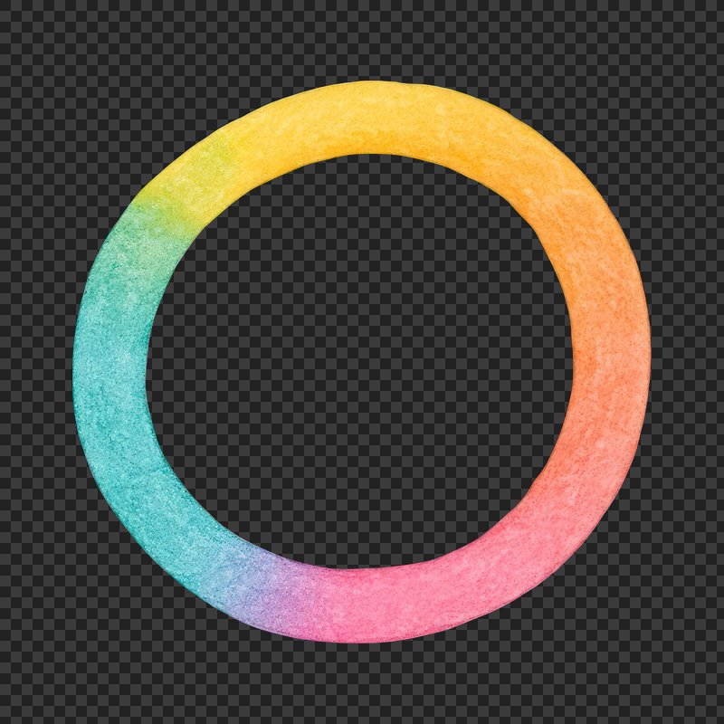 PNG Colorful watercolor gradient circle