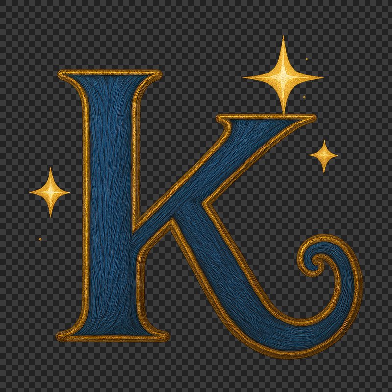 PNG Elegant letter K illustration
