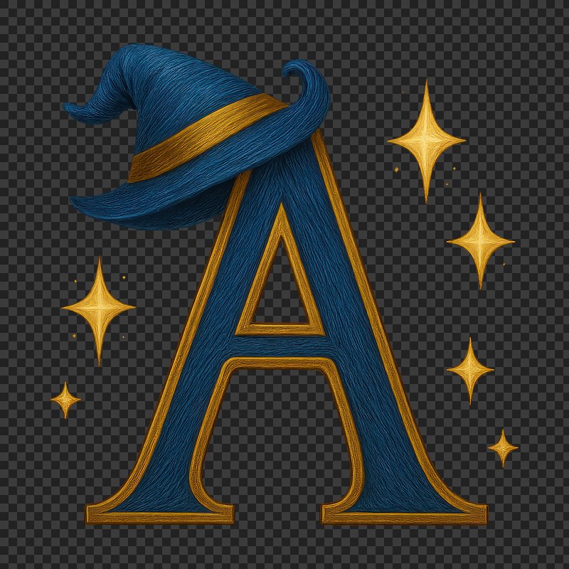 PNG Magical letter A illustration