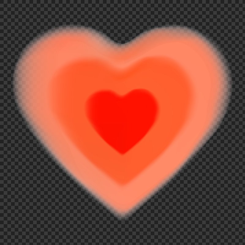 PNG Vibrant layered heart illustration on transparent background