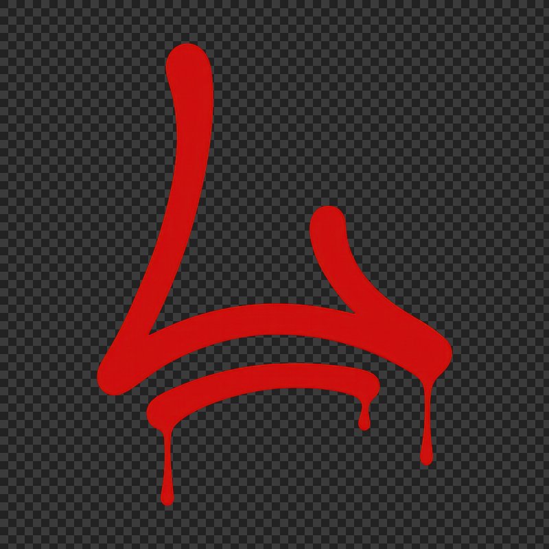 PNG Red dripping graffiti symbol